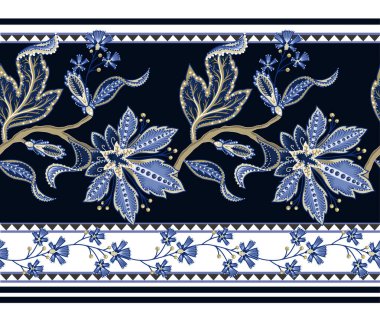 Hint süsüyle etnik sınır. Vektör.