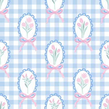 Pastel yay çiçeği vektörsüz desen, arkaplanda çiçek desenleri var..