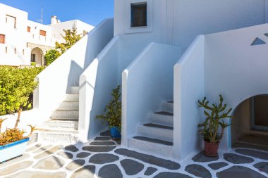 Aliki, Paros, Yunanistan - Temmuz 2021: Yunan Şapeli