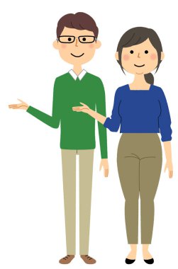- Açıklanacak genç erkek ve kadınlar. - Açıklanacak genç erkek ve kadınların bir çizimi..