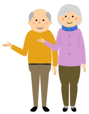 - Yaşlı bir çiftin açıklaması. - Yaşlı bir çiftin açıklaması var..