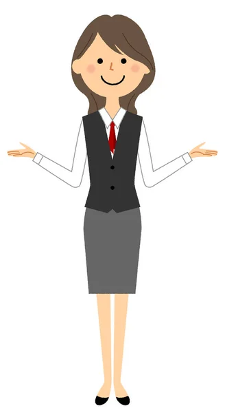 Eine Frau Uniform Als Führerin Ist Eine Illustration Einer Frau — Stockvektor