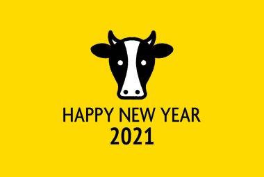 Yeni yıl kartı 2021 / 2021 Yılbaşı kartı şablonu.