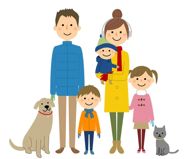 Leuke Familie Het Een Illustratie Van Een Leuke Familie — Stockvector