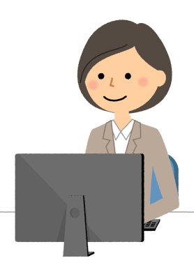 Takım elbiseli bir kadın bilgisayar kullanıyor. Bilgisayar kullanan takım elbiseli bir kadının resmi..