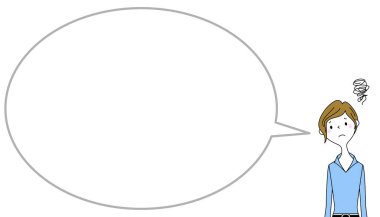 Sorunlu bir iş kadını, Konuşma balonu. Sorunlu bir iş kadınının balon çizimi..