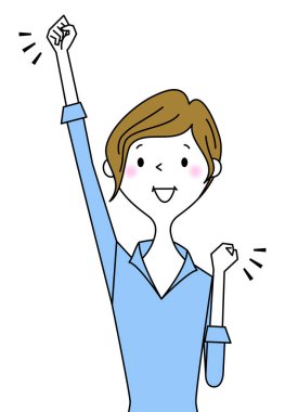 Dövüş pozisyonunda bir iş kadını. Dövüş pozu veren bir iş kadınının resmi..