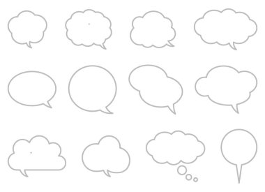 Konuşma baloncukları. Konuşma baloncuğunun bir gösterimi..