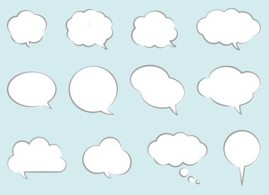 Konuşma baloncukları. Konuşma baloncuğunun bir gösterimi..