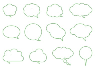 Konuşma baloncukları. Konuşma baloncuğunun bir gösterimi..