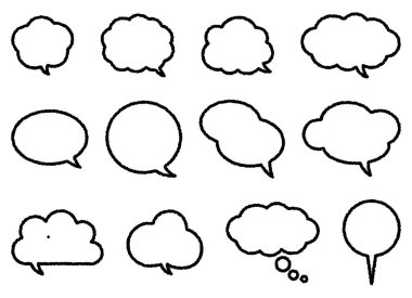 Konuşma baloncukları. Konuşma baloncuğunun bir gösterimi..