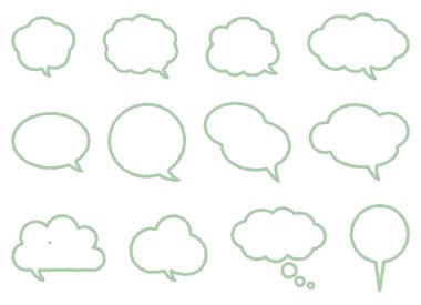 Konuşma baloncukları. Konuşma baloncuğunun bir gösterimi..