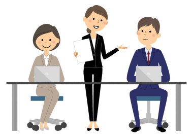 Dahili toplantı, Beyin Fırtınası. Bir toplantının resmi. Tartışıyorum..