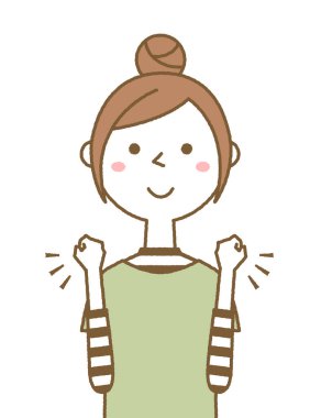 Dövüş pozisyonundaki genç bir kadın - Dövüş pozisyonundaki genç bir kadının görüntüsü.