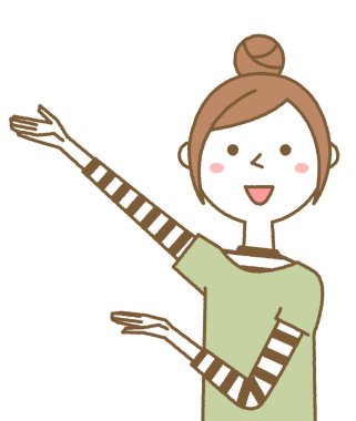 - Tavsiye edilen genç kadınlar. - Bu, elini kaldırıp tavsiye eden genç bir kadının resmi..