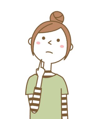 Düşünen genç bir kadın. Hayal et. Düşünen genç bir kadının görüntüsü..