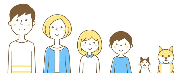 Szczęśliwa Rodzina Ilustracja Szczęśliwej Rodziny — Wektor stockowy