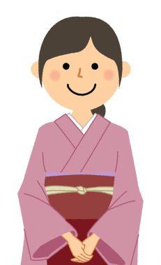 Japon oteli, oda görevlileri. Japon bir otel görevlisinin resmi..