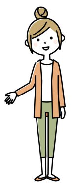 Bu, seni içeri davet eden genç bir kadının resmi..