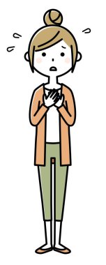 Sorunlu bir genç kadının gösteren bir örnek bulunmaktadır.