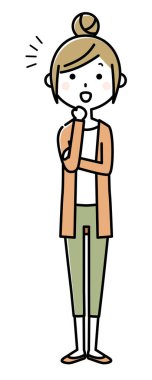 Genç bir kadın ben fark gösteren bir örnek bulunmaktadır.