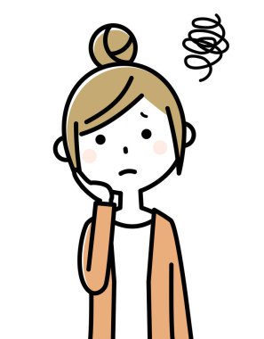 Sorunlu bir genç kadının gösteren bir örnek bulunmaktadır.