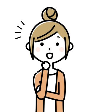 Genç bir kadın ben fark gösteren bir örnek bulunmaktadır.