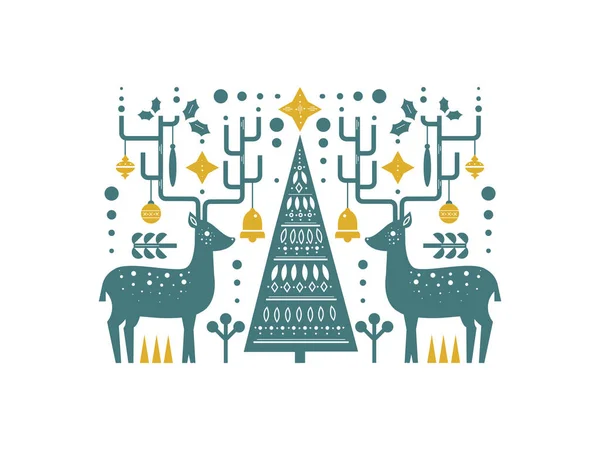 Christmas Theme Vector Illustration — Vetor de Stock