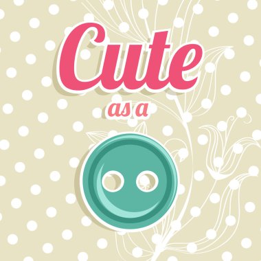 sevimli bir düğmenin arka plan olarak