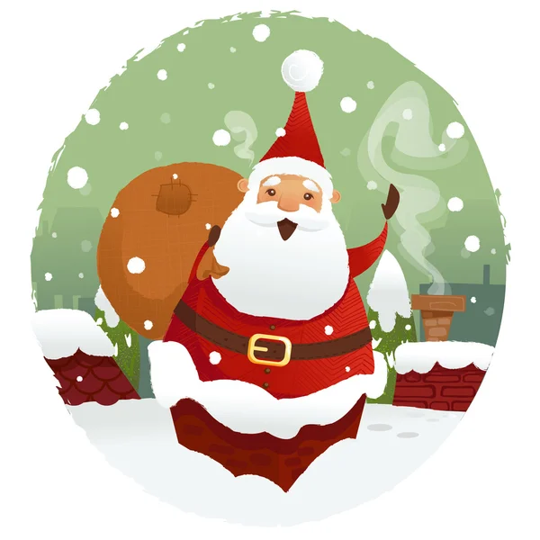 Санта с подарками — стоковый вектор