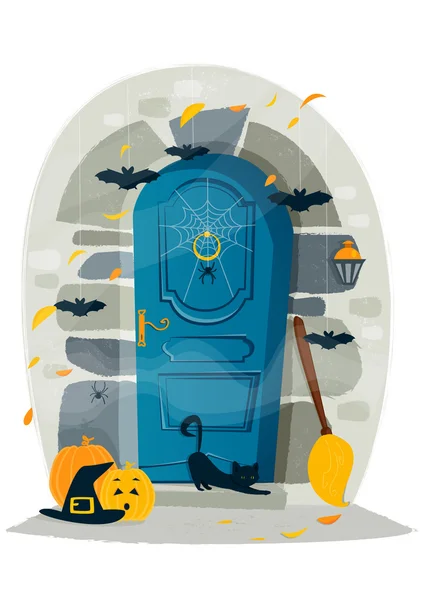 Halloween deur, vector — Stockvector