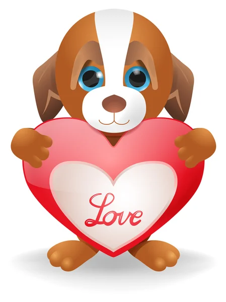 Amor de cachorro — Archivo Imágenes Vectoriales