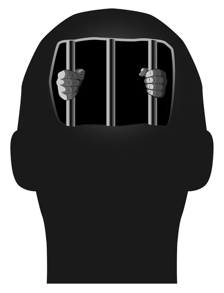 Prisoner In Head — Stock Vector