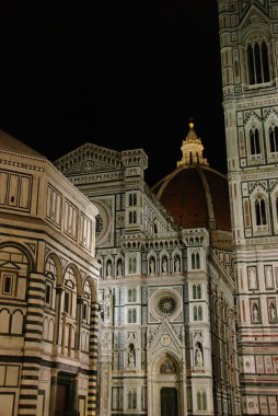 Gece - baptystery, katedral, campanile tarafından Floransa