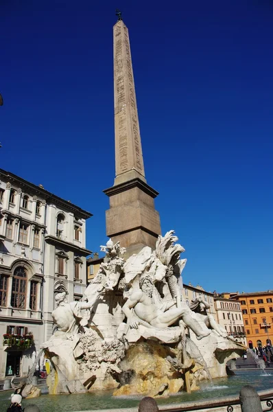 Fonte, Piazza Navona, Roma, Itália — Fotografia de Stock