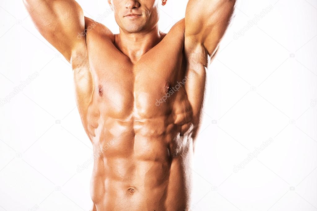 Strong Athletic Man showing muscular body