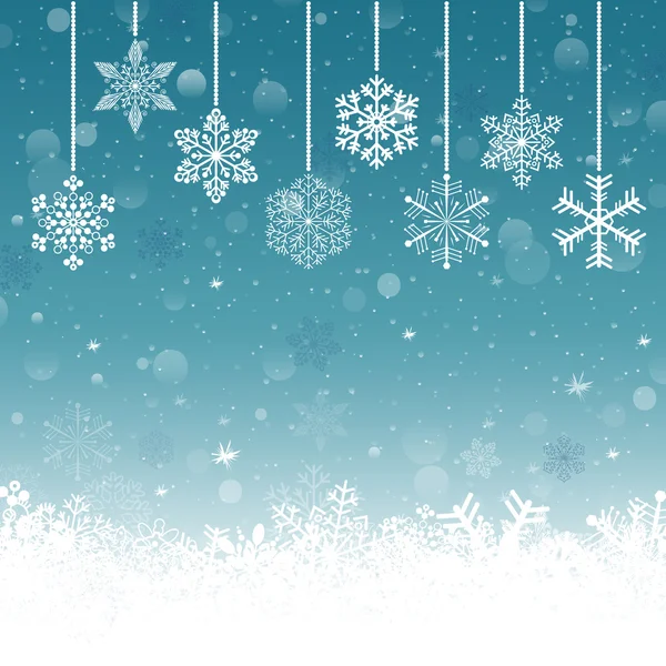 Set of snowflakes for background, vector version — Stock Vector