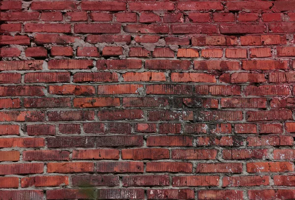 Old brick wall with red bricks — Stock Photo, Image