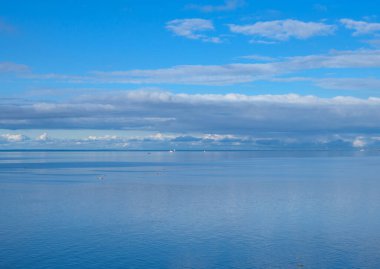 Krasnaya Kalesi Gorka. Finlandiya Körfezi manzarası. Fort Krasnaya Gorka Leningrad Bölgesi. Zafer Günü.