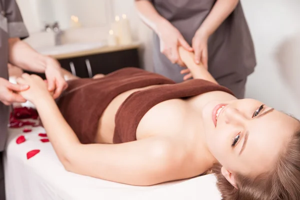 Hands massage in the spa salon — Stock Photo, Image