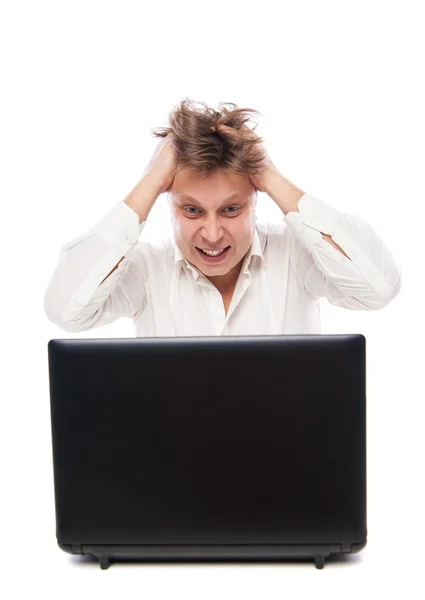 Concept of stressed busibnessman at work — Stock Photo, Image