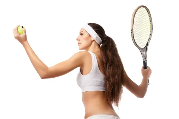 大人の女性のテニス. — ストック写真