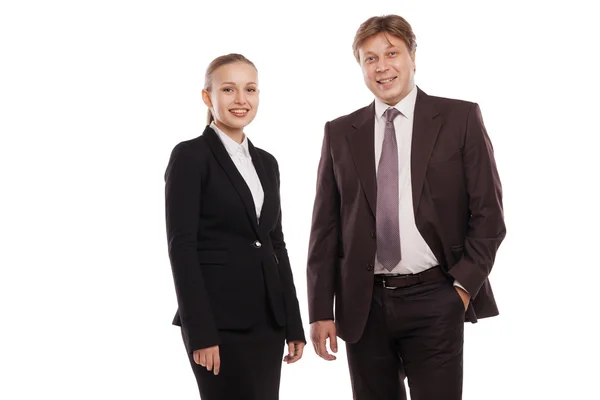 Primer plano del hombre y la mujer en ropa formal . — Foto de Stock