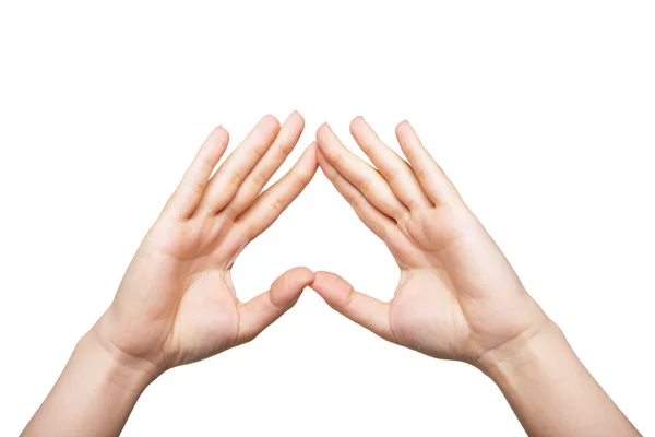 Two woman hands up — Stock Photo, Image