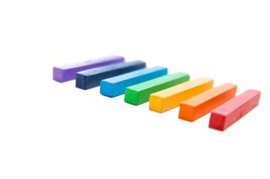 Multicolored artists pastels