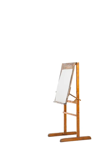 Isolated easel with empty canvas — Stock Photo, Image