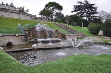 Valence 'deki parkın manzarası. .