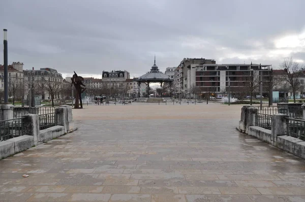 Valence France December 2020 Central Place — Stock Photo, Image