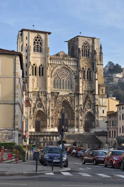 Vienne Fransa Aralık 2020 Eski Kilise — Stok fotoğraf