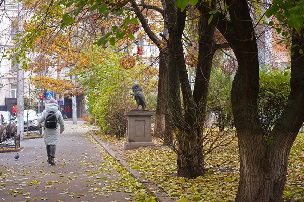 Rua Honchara em Kiev em um dia de outono — Fotografia de Stock